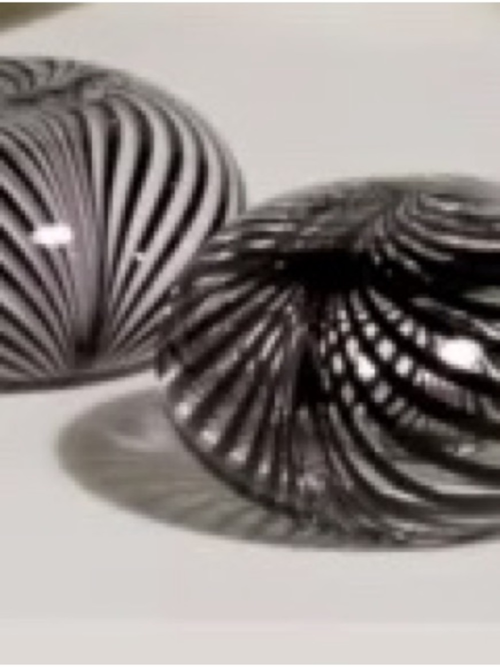 Diptyque Hand Blown Murano Glass Paperweight Black and White New in Box